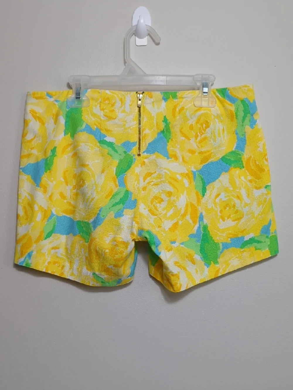 Lilly‎ Pulitzer Deenie Shorts First Impression Sunglow Yellow Floral Size 0 Zero